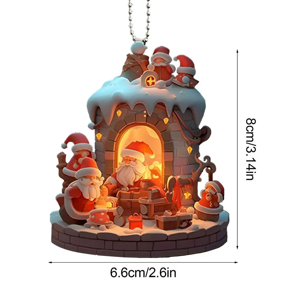 Christmas Snow House | Acrylic Hanging Decoration