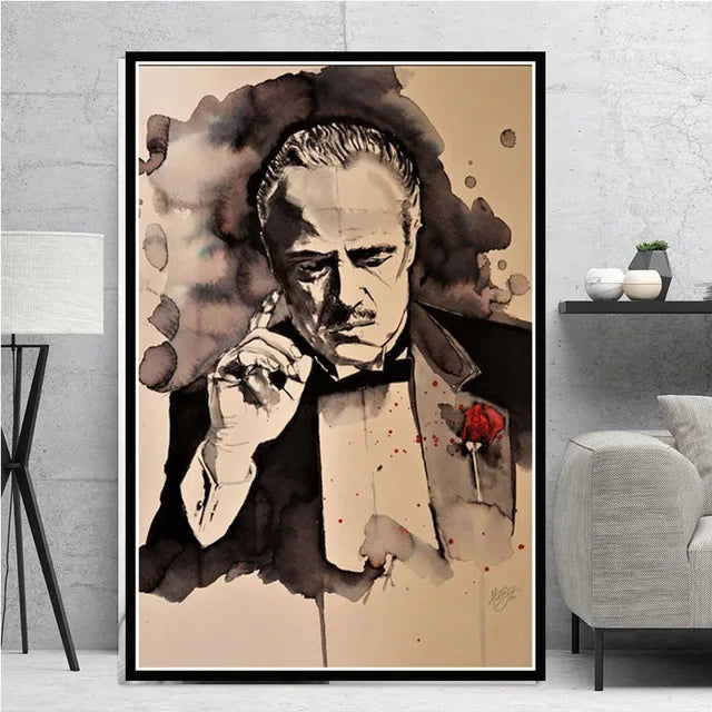 Classic Gangster Movie Actor Wall Art Pictures | Home Decoration