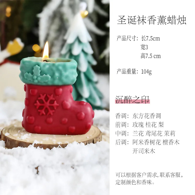 New Christmas Socks | Aromatherapy Candles | Christmas Candles | Handheld Gifts | Romantic Fragrance