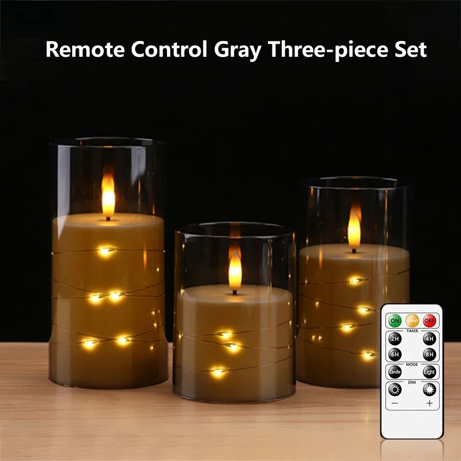 LED Candles with Embedded Star String Battery