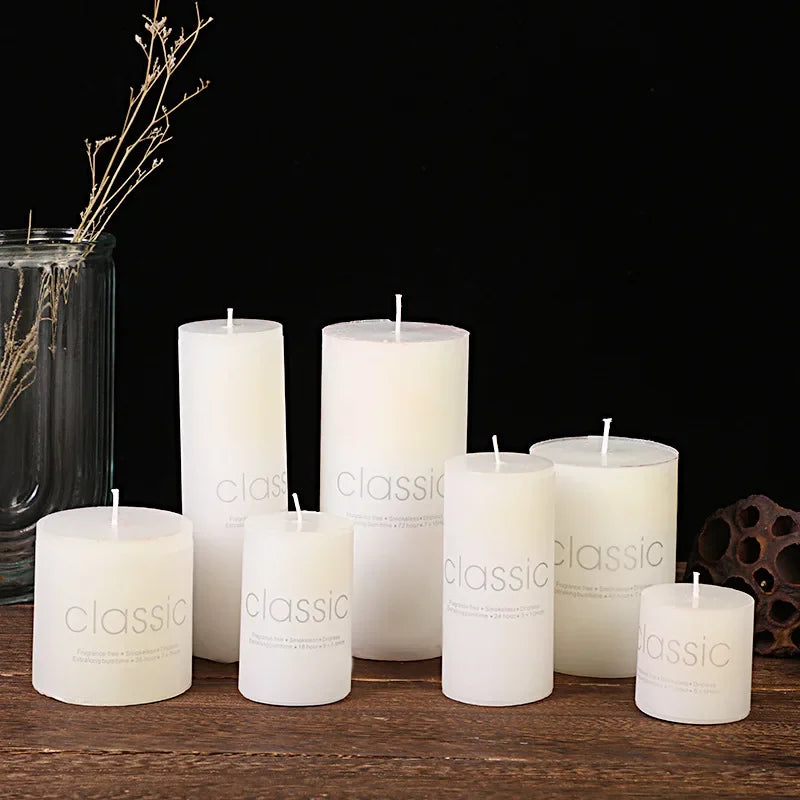 Classic White Large Candle