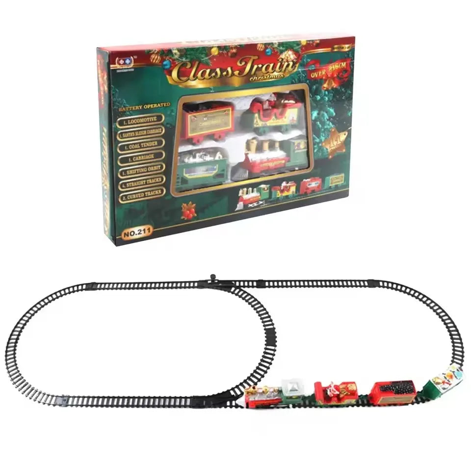 Christmas Realistic Electric Train Set | Easy To Ass-emble | Safe For Kids | Home Decoration