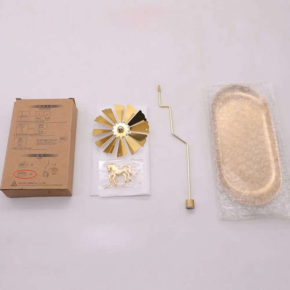 Gold Rotating Spinning Candle Holder
