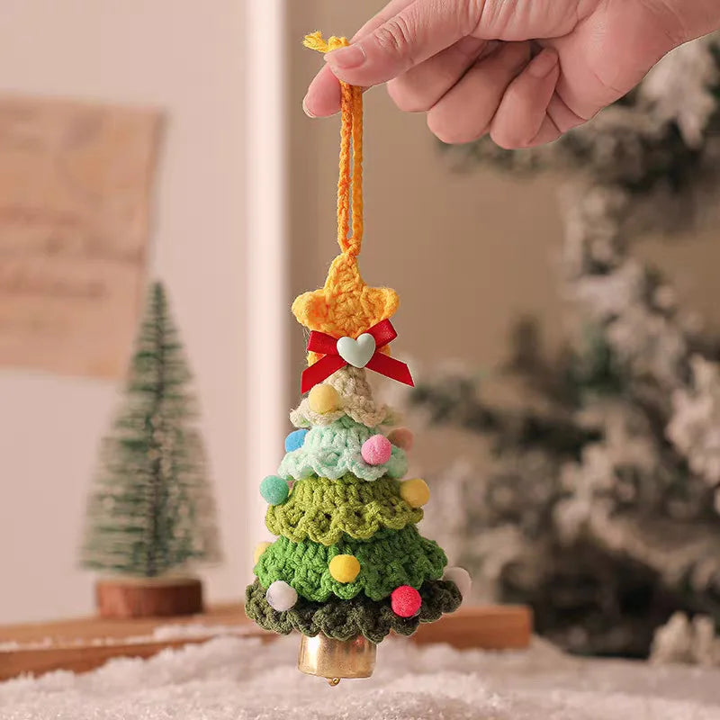 Christmas Tree Car Ornament | Christmas Tree | Hand-knitted Gift Creative Ornament | Home Decoration Christmas Gift