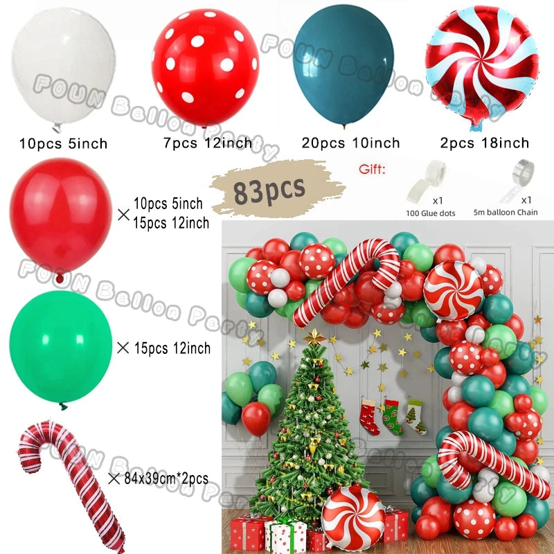 Christmas Balloons Set Decoration