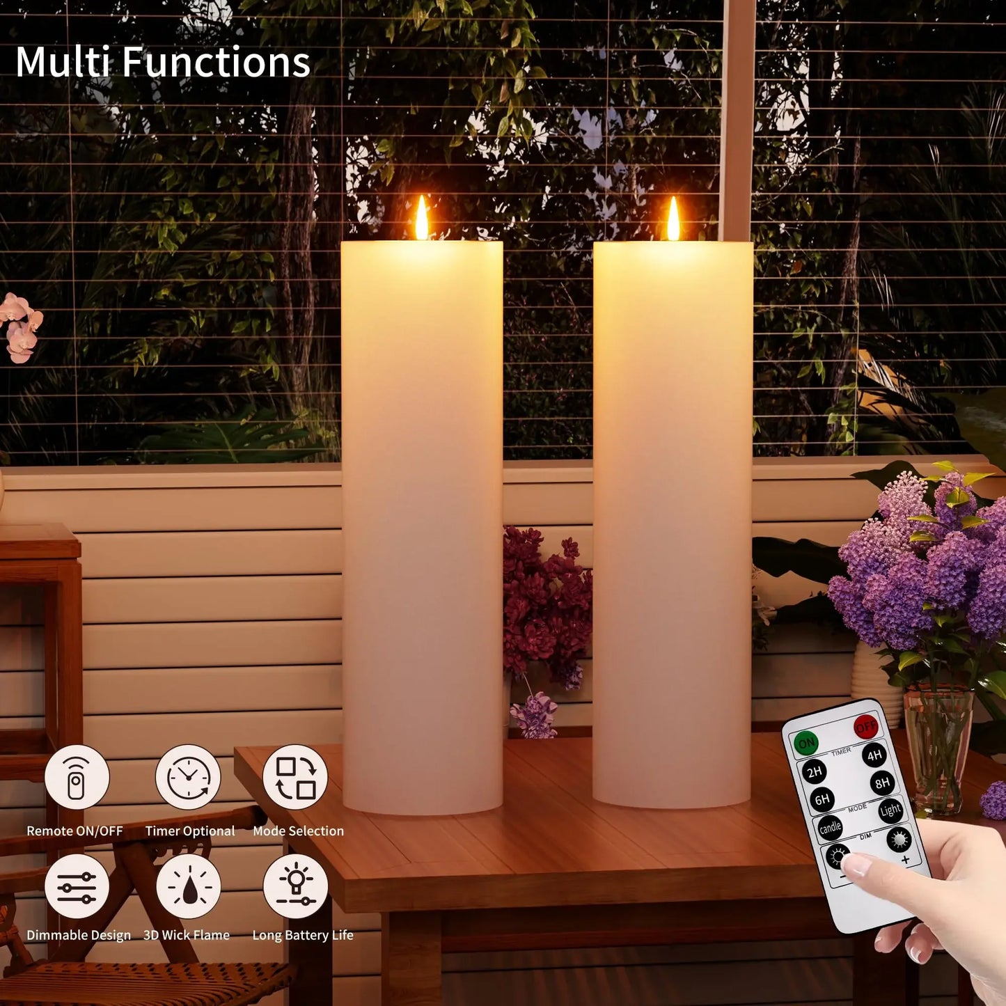 LED Large Electronic Waterproof LED Candle | Christmas Candle
