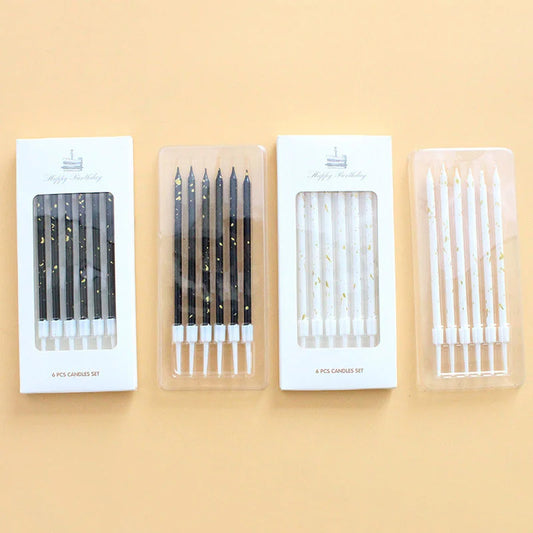 6pcs Long Birthday Cake Candle