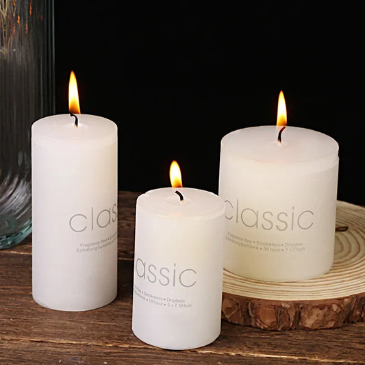 Classic White Large Candle