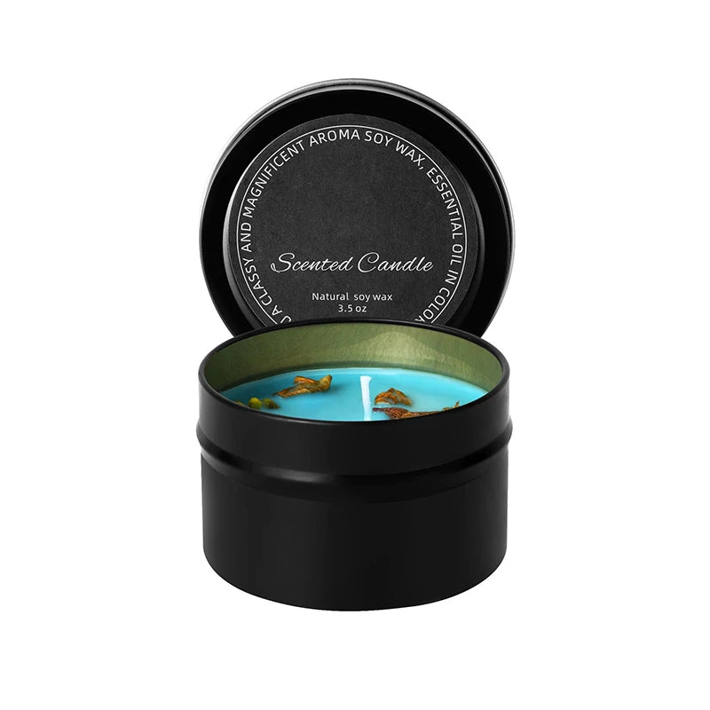 Crystal scented candles | high-end iron cans | dried floral scented candles