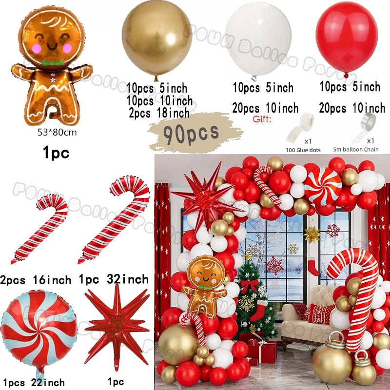 Christmas Balloons Set Decoration