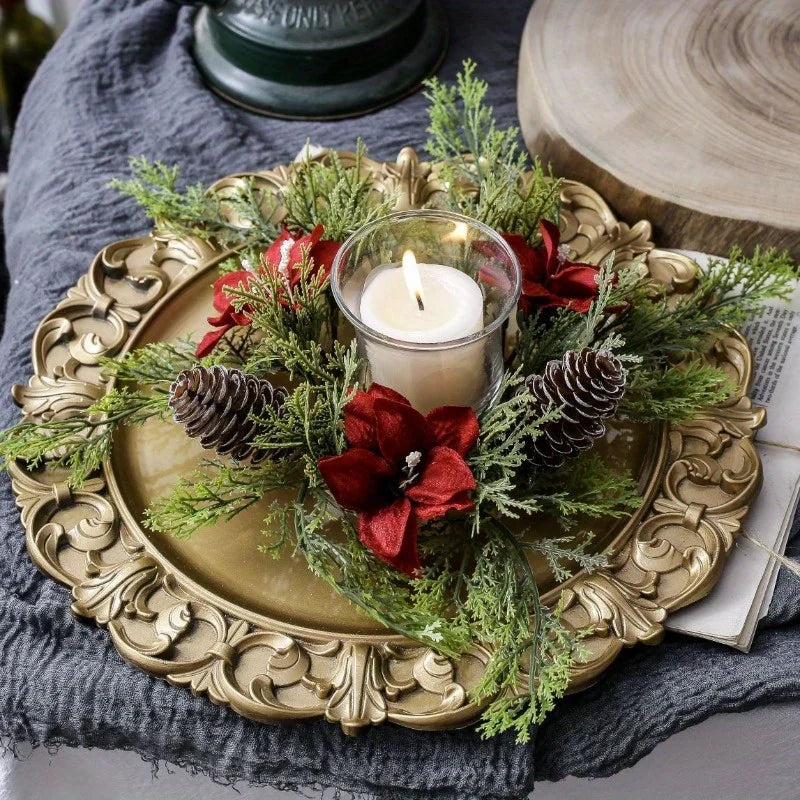 Holiday Candle Holder | Christmas Decorations and Table Centerpieces