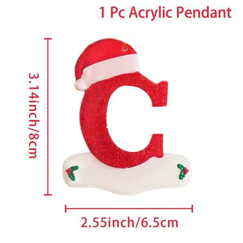Christmas Acrylic Letter Pendant