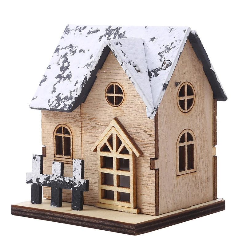 Christmas LED Light Wooden House