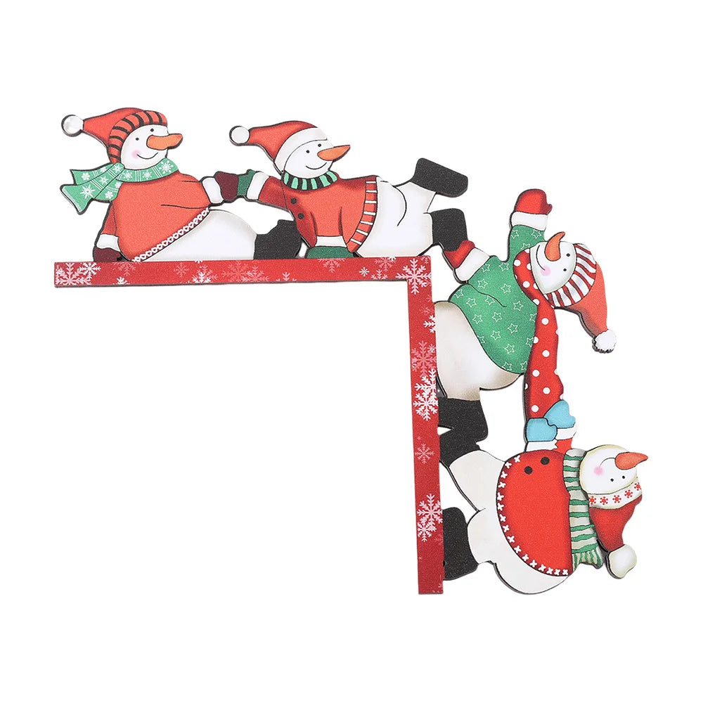 Christmas Wooden Door Frame Corner Decoration
