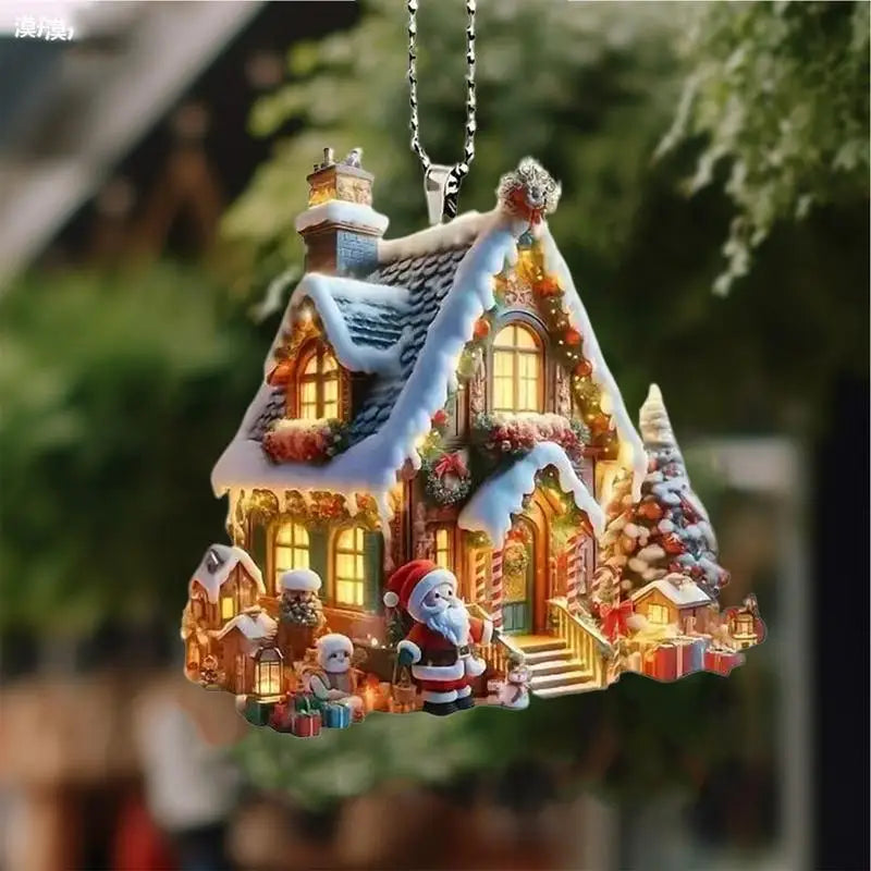 Christmas Snow House | Acrylic Hanging Decoration