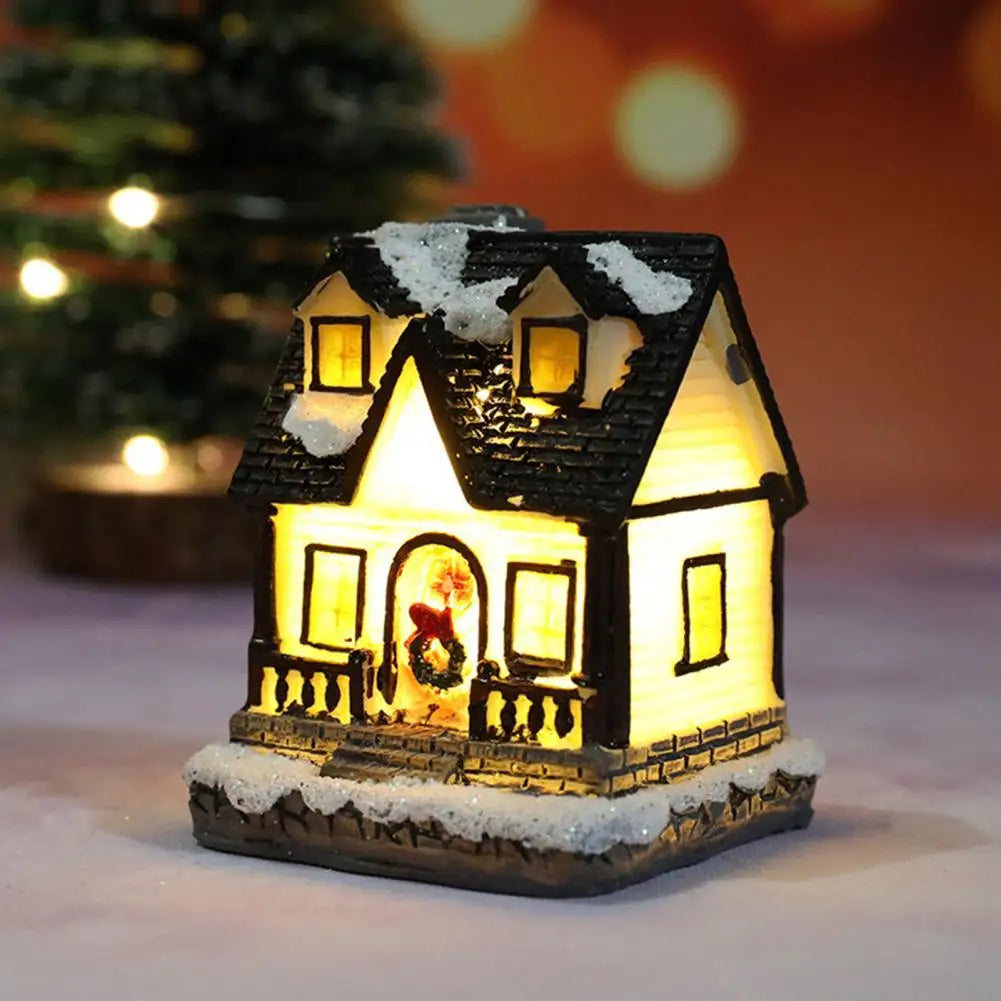 Christmas LED Snow Covered House Decoration