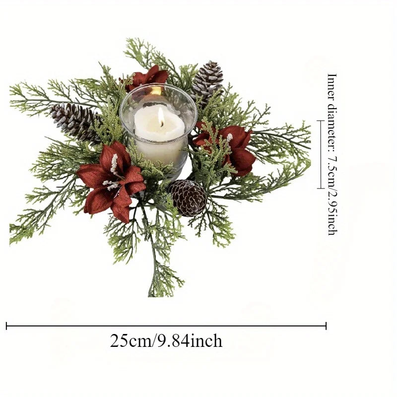 Holiday Candle Holder | Christmas Decorations and Table Centerpieces