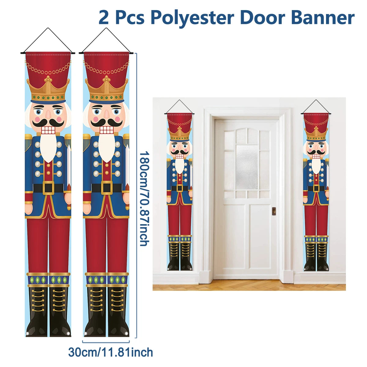 Christmas Santa Claus Snowman Door Couplet