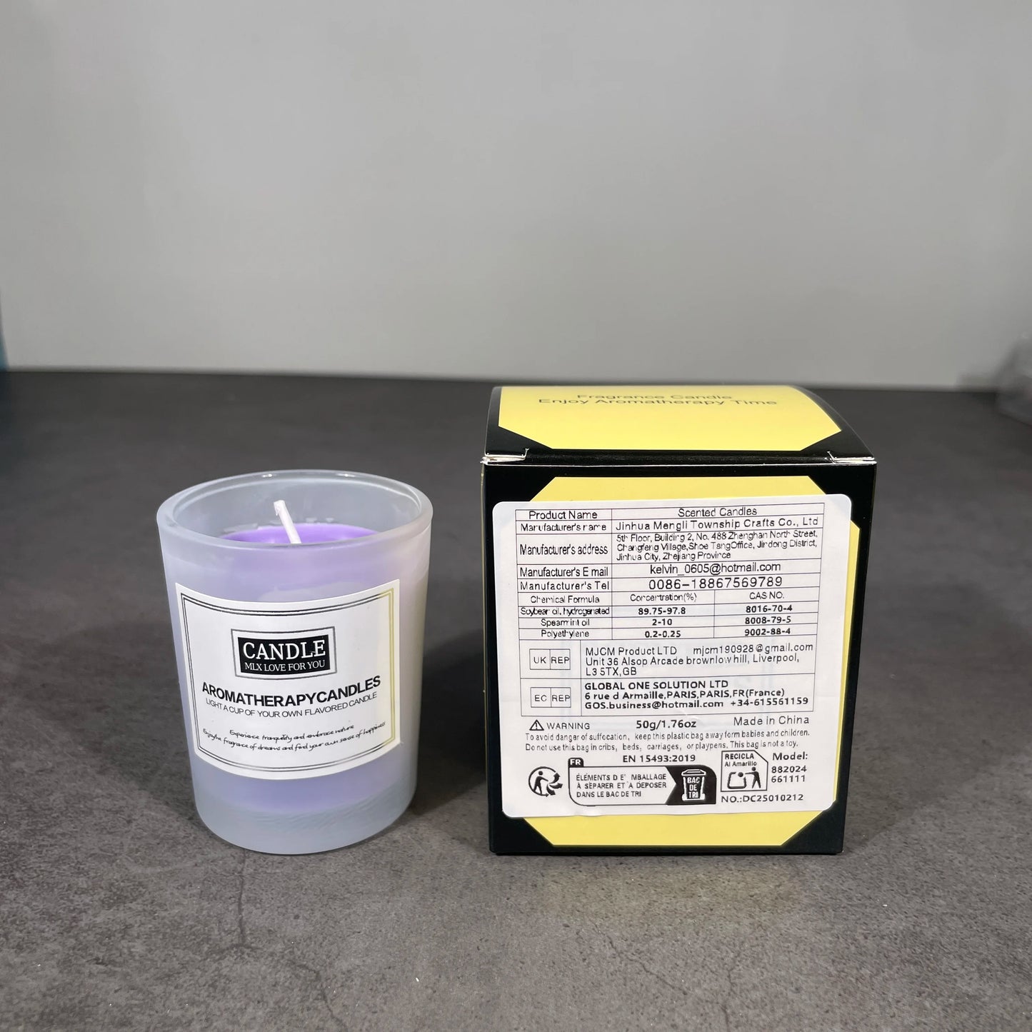 Christmas scented candles, long-burning soy candles