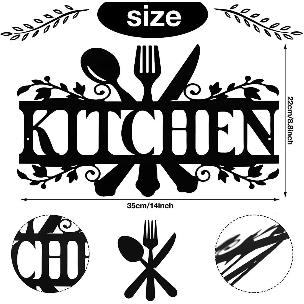 Kitchen Metal Wall Decor