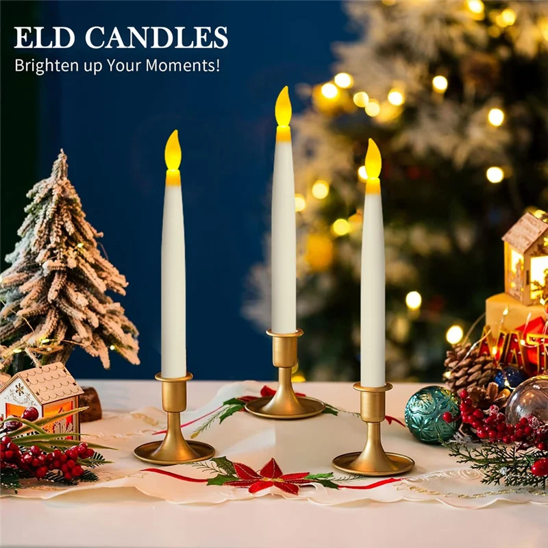Hanging LED Candles Set | Warm Light Christmas Decoration