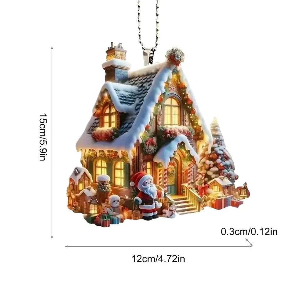 Christmas Snow House | Acrylic Hanging Decoration