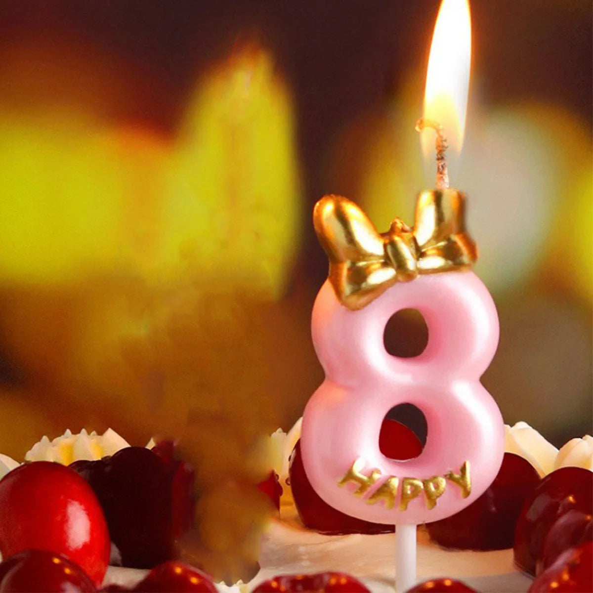 Pink Birthday Candle