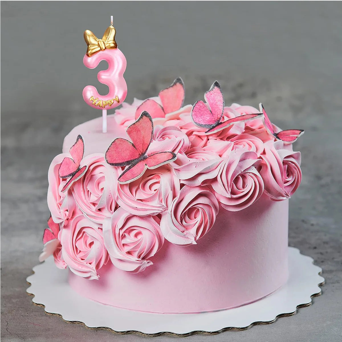 Pink Birthday Candle