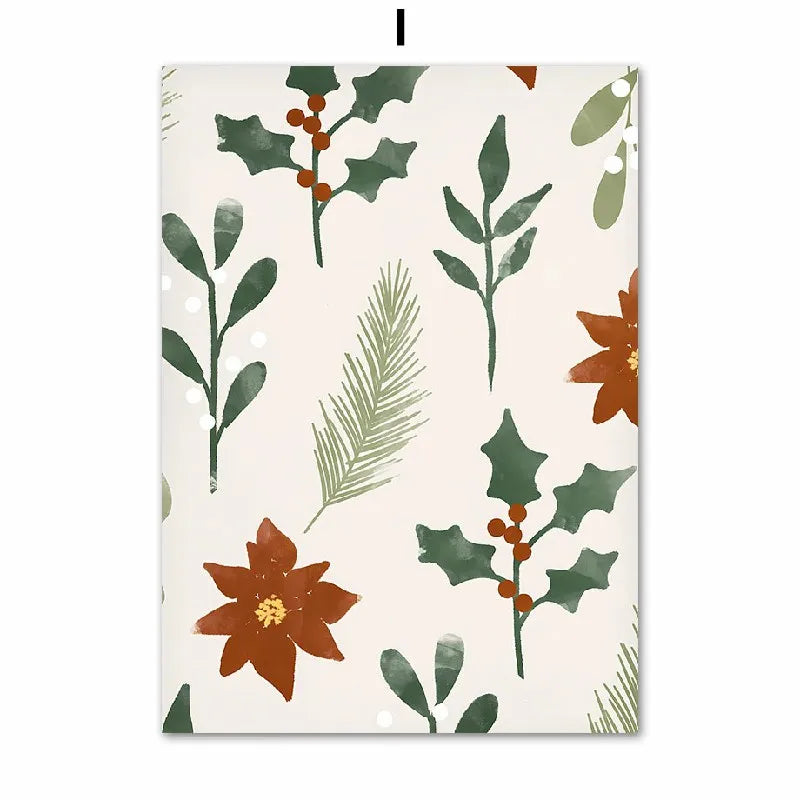 Christmas Modern Holiday Minimalist Xmas Wall Art