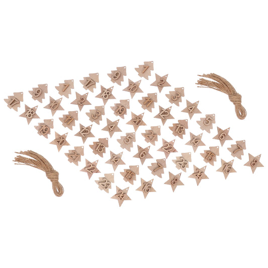 Christmas Calendar Wooden Pendants