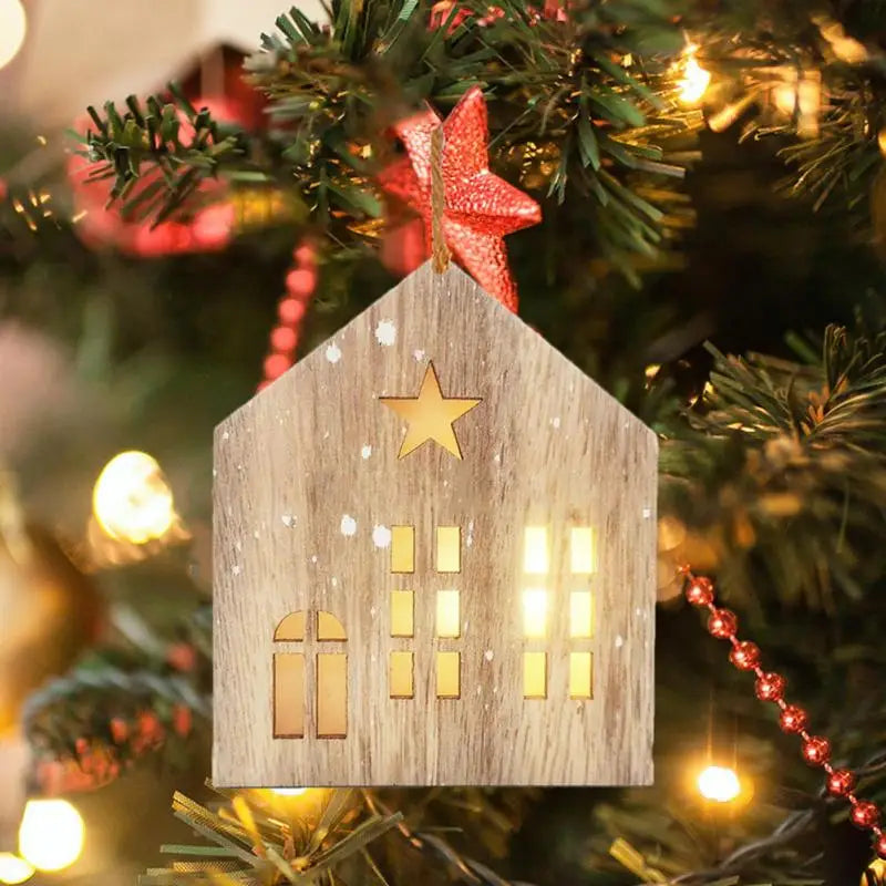 Christmas Wooden House Decoration