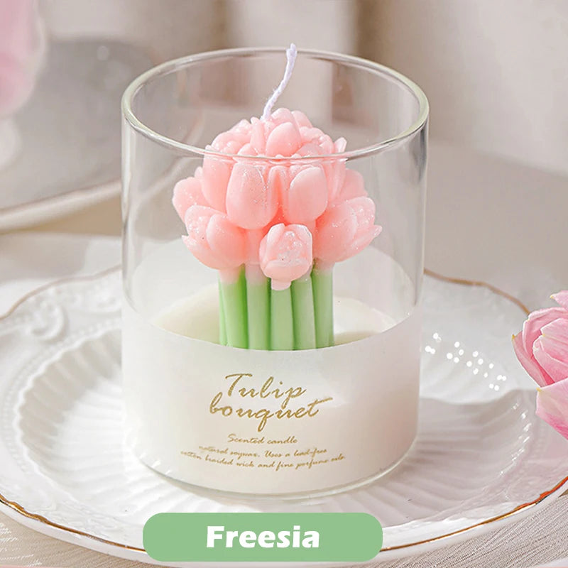 Flower Scented Candles | Multi Color Atmosphere Fragrance | Gift Box