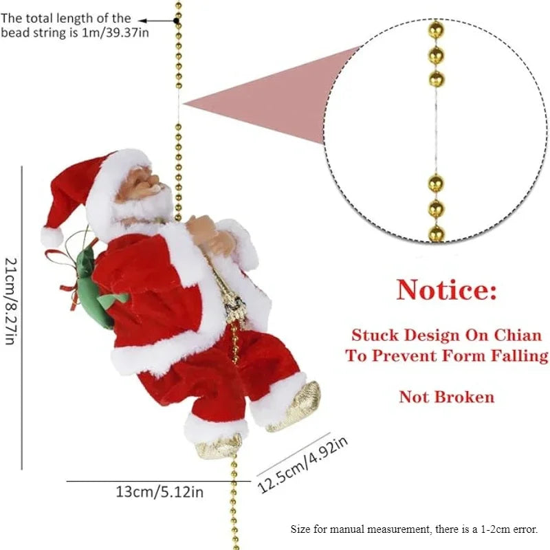 Christmas Electric Climbing Santa Decoration