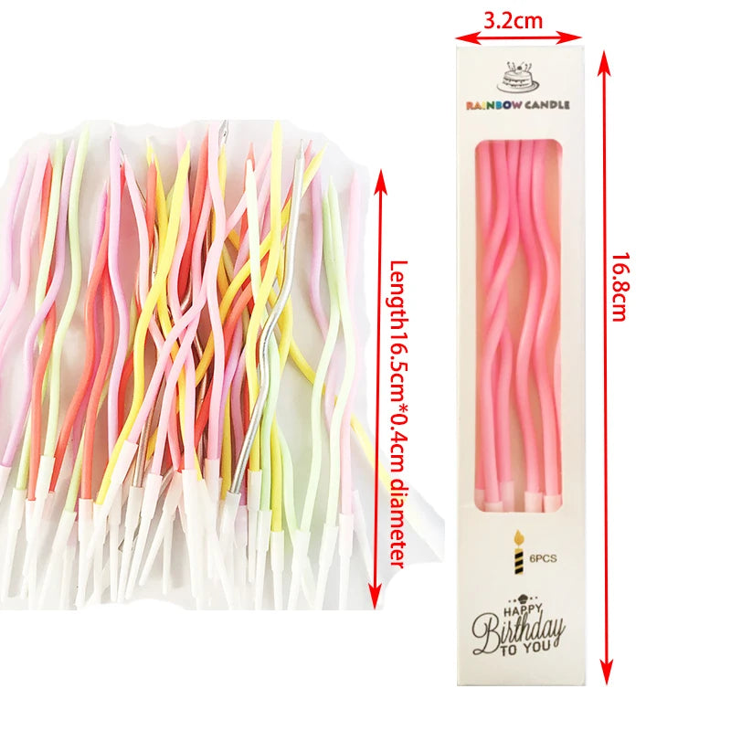 Curved Birthday Cake Candles