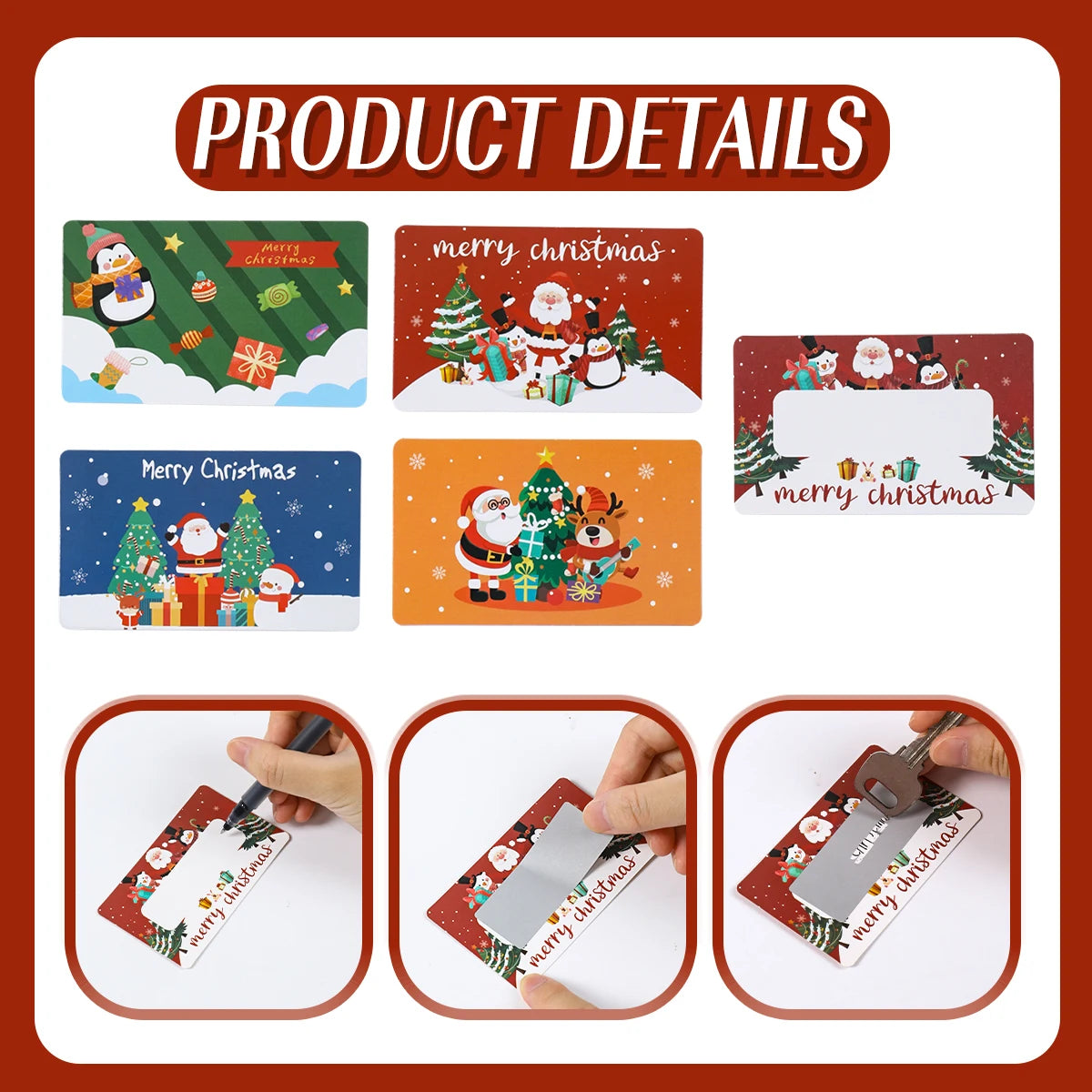 Christmas Scratch Cards | Merry Christmas Decorations for Home | Surprise Gifts