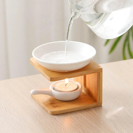 Ceramic Essential Oil Burner with Candle Holder