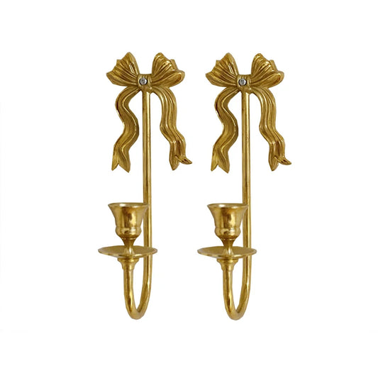 French Vintage Bow Candle Holder