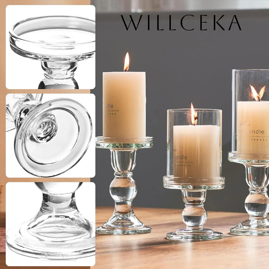 Glass candle holders/crystal candle holders