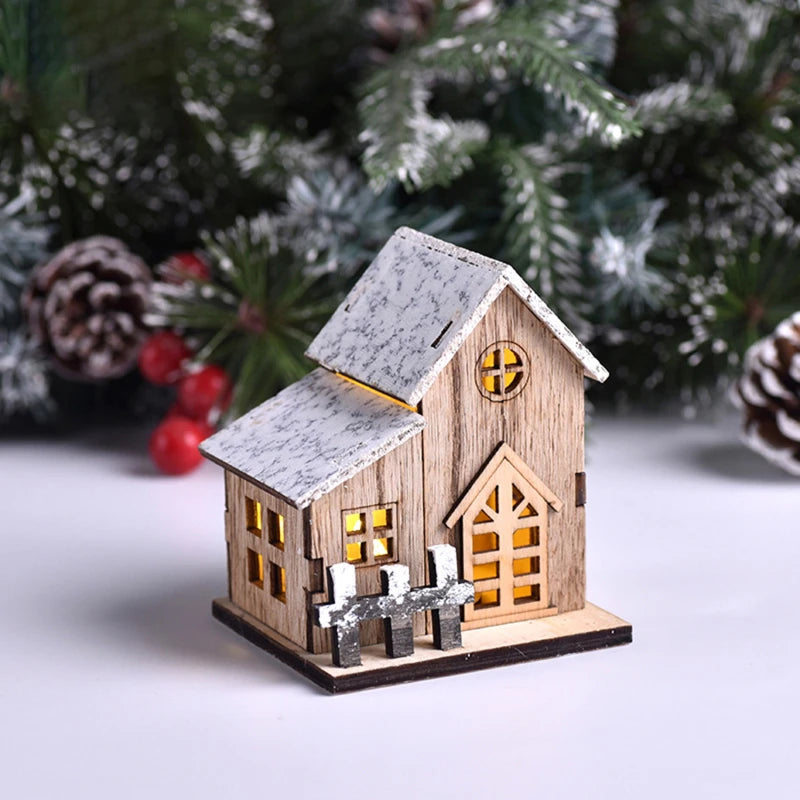 Christmas LED Light Wooden House