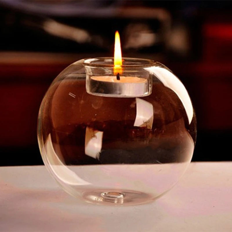 Glass Candle Holder