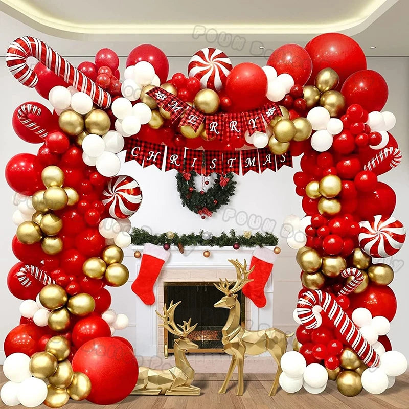 Christmas Balloons Set Decoration