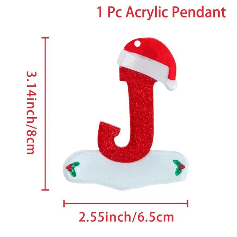 Christmas Acrylic Letter Pendant