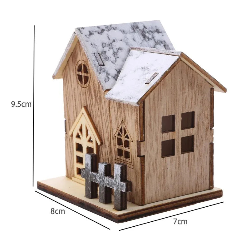 Christmas LED Light | Wooden House Christmas Decorations