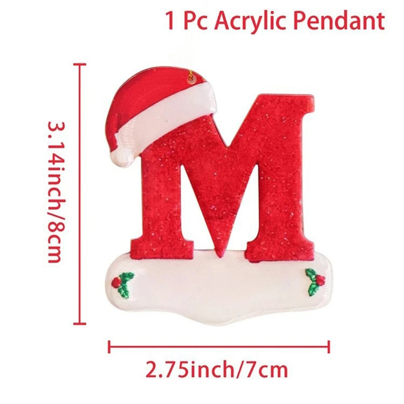 Christmas Acrylic Letter Pendant