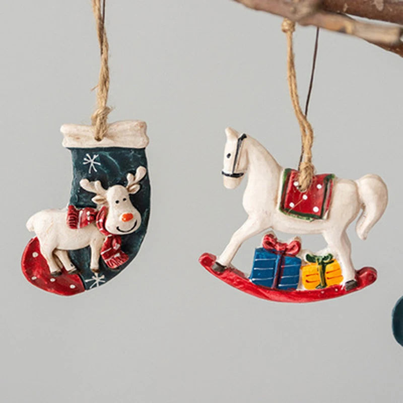 Horse Christmas Socks Tree Decoration