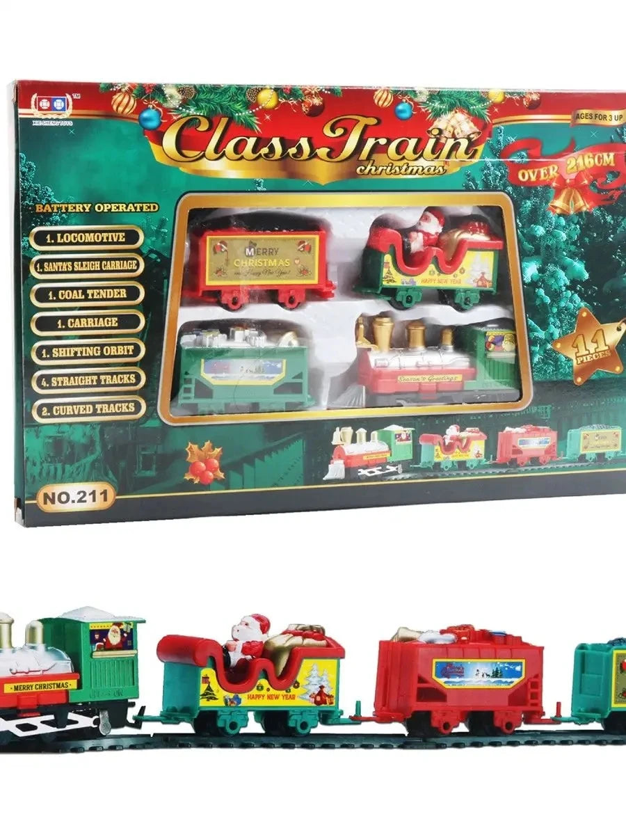 Christmas Realistic Electric Train Set | Easy To Ass-emble | Safe For Kids | Home Decoration