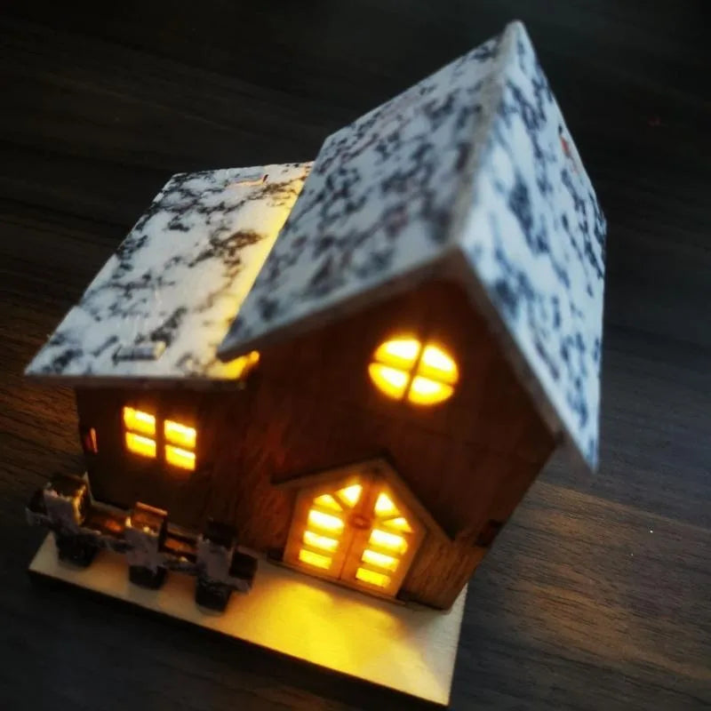 Christmas LED Light | Wooden House Christmas Decorations
