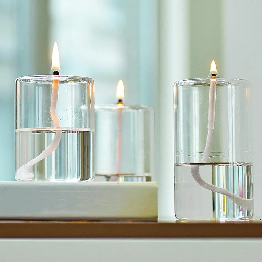Refillable Glass Oil Candle