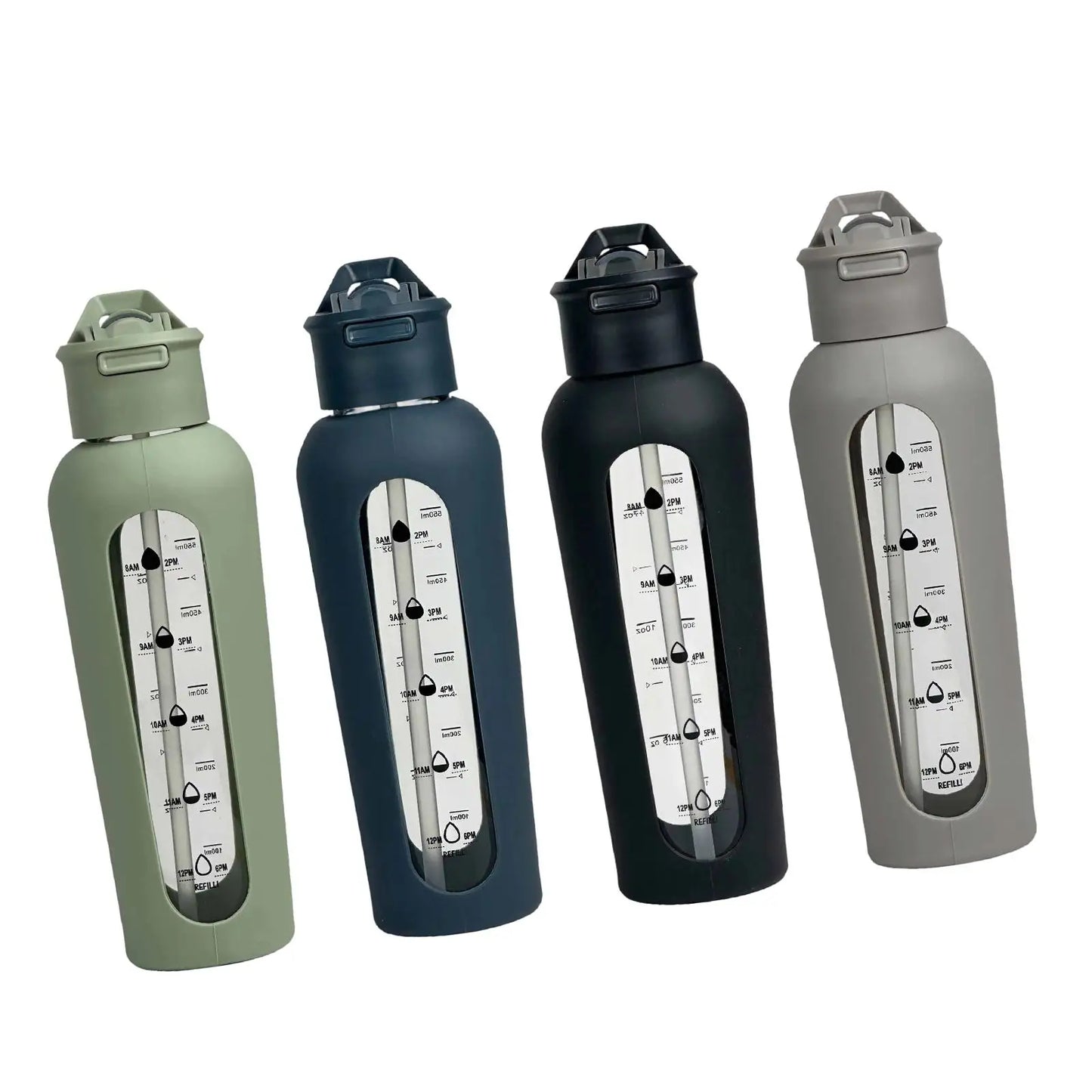 Water Bottle with Silicone Sleeve