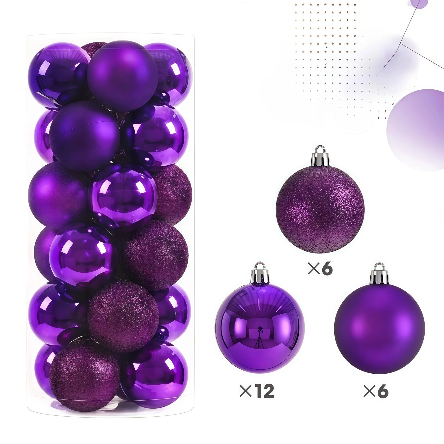 24pcs 3cm Christmas Balls Christmas Decorations